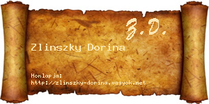 Zlinszky Dorina névjegykártya