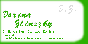 dorina zlinszky business card